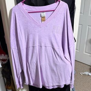 PINK Victoria's Secret Light Purple V-Neck Sweatshirt